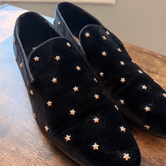 Steve Madden Black Velvet Loafers - Picture 3 of 7